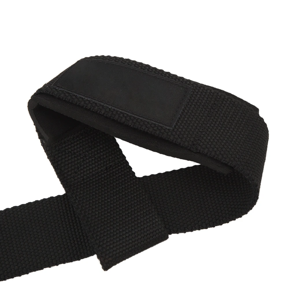 1 Pair Lifting Wrist Straps for Weightlifting Bodybuilding Powerlifting Strength Training Deadlifts Non Slip Polyester Black