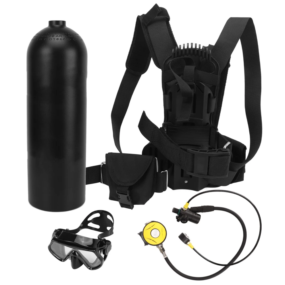 Scuba Tank Backpack Adjustable Diving Equipment Scuba Tank Holder Backpack for Diving Swimming Underwater Operations 4L