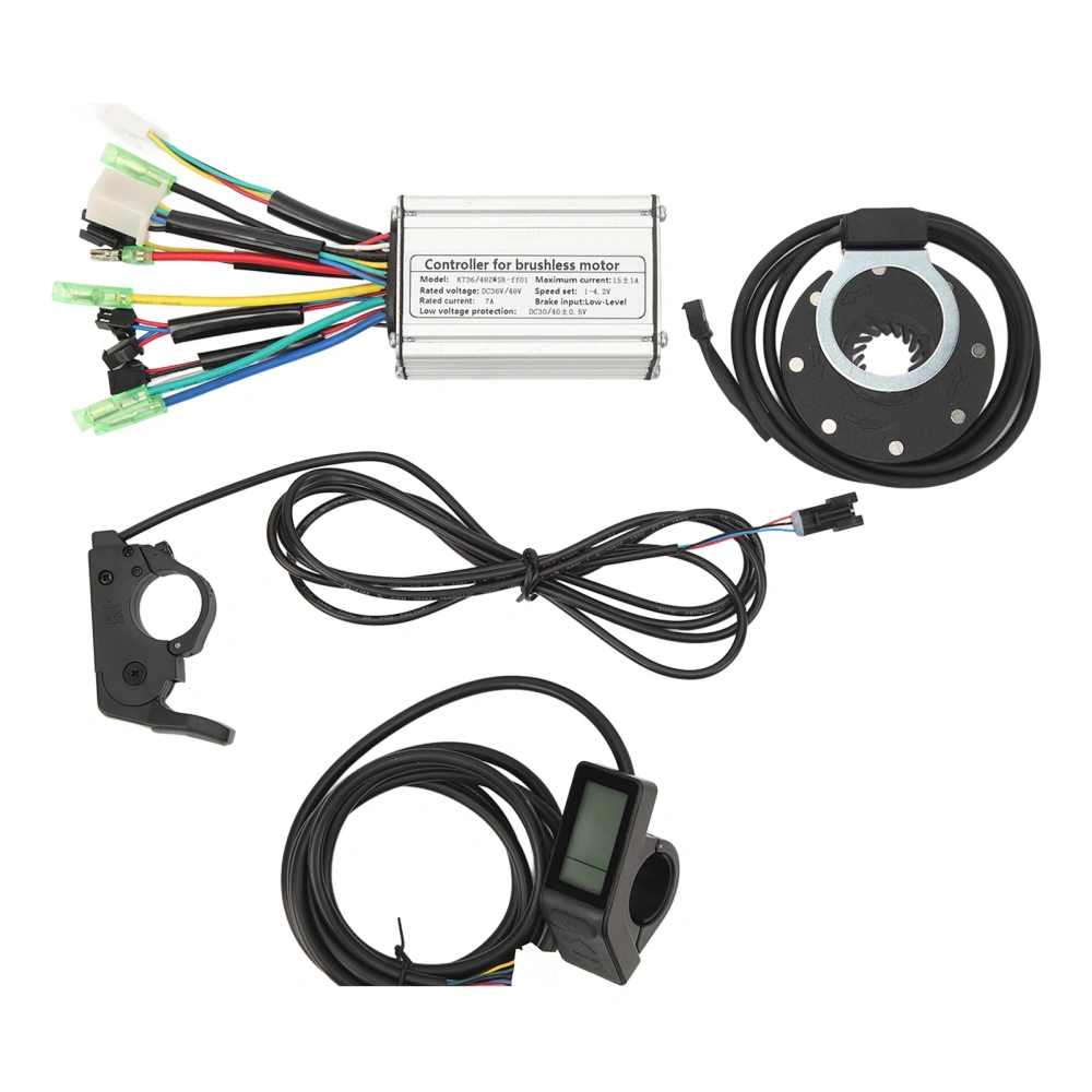 Electric Bike Conversion Kit Professional KT 15A Controller LCD4 Panel TT009 Thumb Throttle Set for 36V 48V 250W Motor