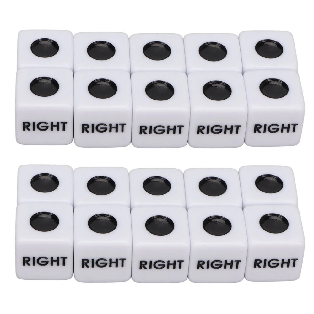 20Pcs Board Game Dice Light Weight 6 Sided Dice Set Waterproof Left Right Center Dice Game Set for Games