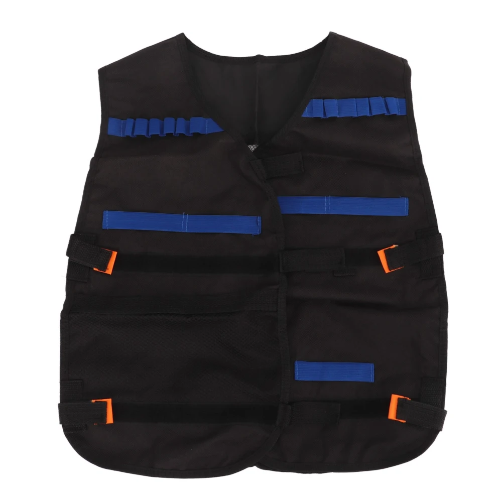 Kids Outdoor Vest Children Black Jacket Vest with Pocketss for Outdoor Shooting Games Toys Gifts