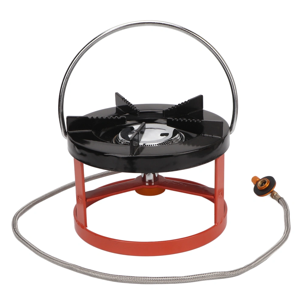 Split Camping Gas Stove Portable Flat Gas Tank Head Outdoor Cooking Stove with Handle for Hiking Picnic