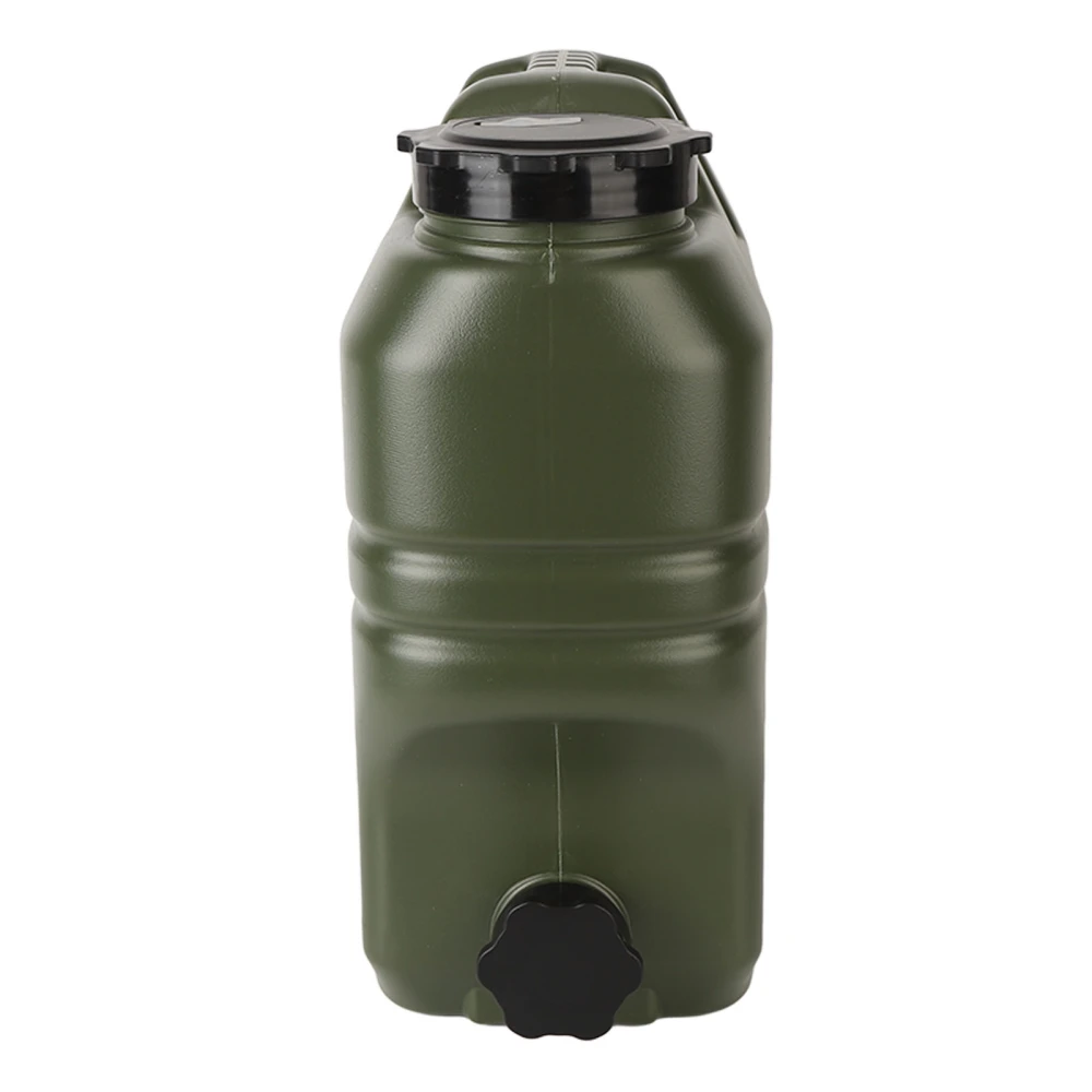 Portable Water Container Outdoor Storage Carrier PE Bucket for Camping Hiking Picnic BBQ High Capacity 12L Green