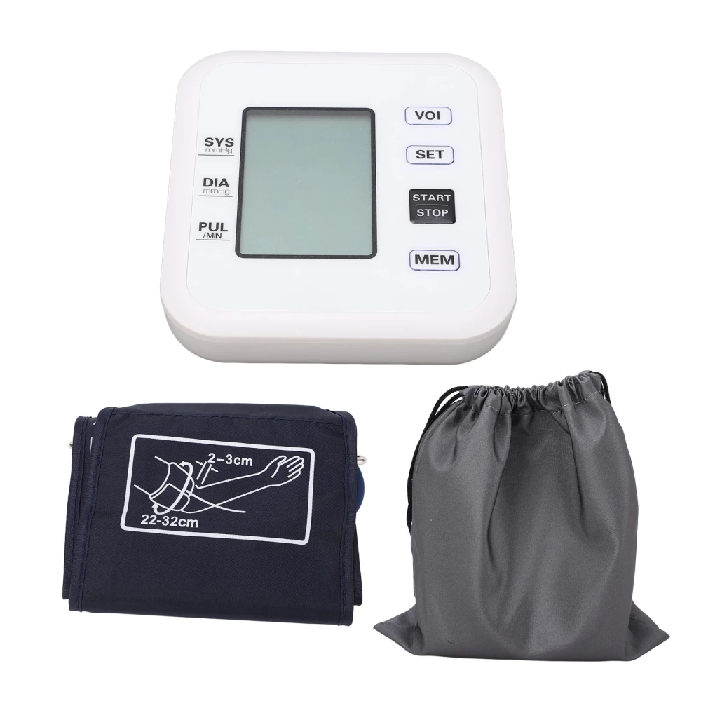 Blood Pressure Machine Large Display Voice Announcement Irregular Heartbeat Detection for Home Use