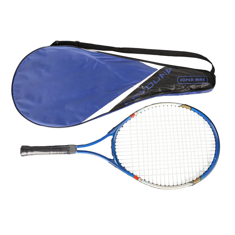 REGAIL Adult Tennis Racket 27in Aluminum Alloy Lightweight Recreational Racket for Training Blue