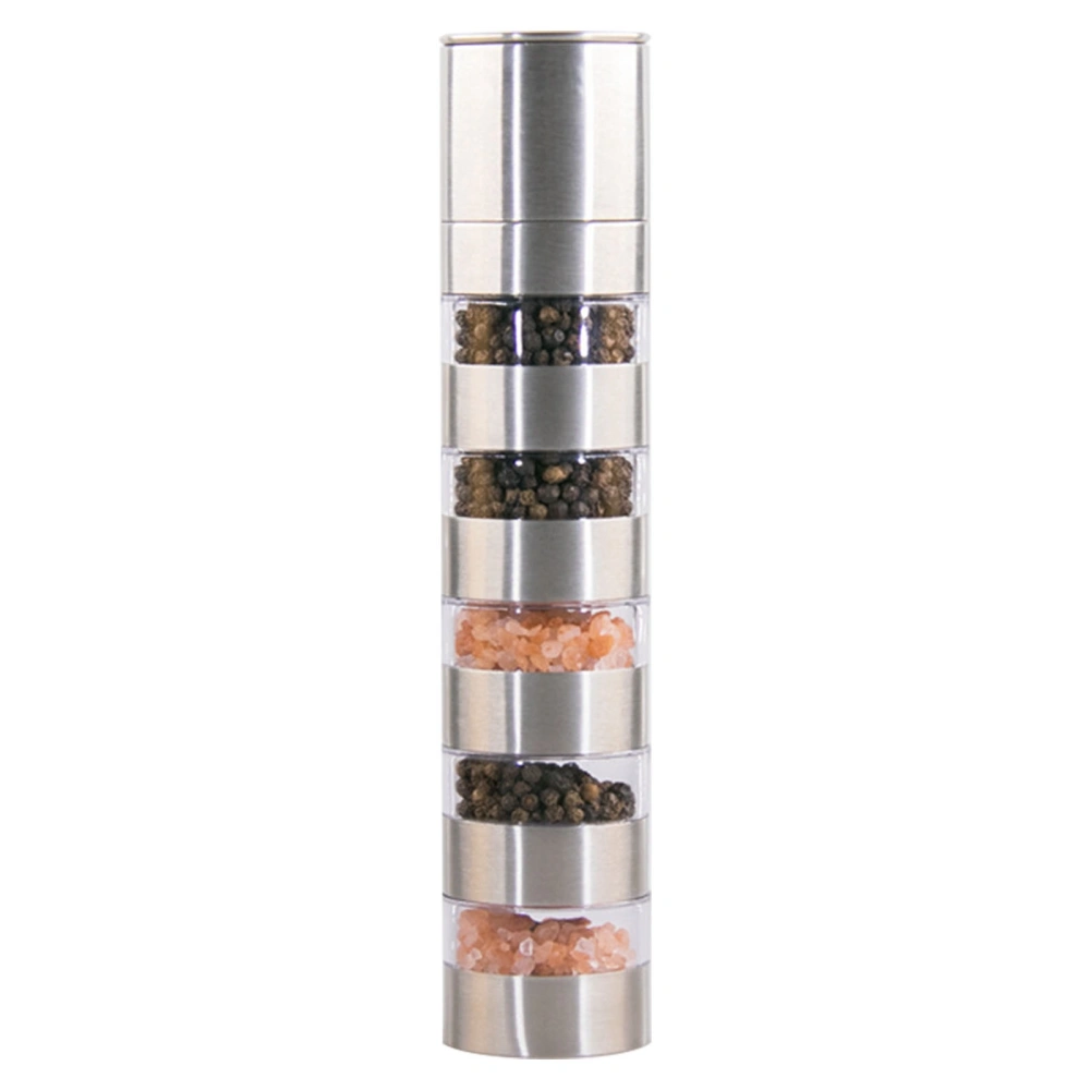 Manual Pepper Grinder Stainless Steel Multifunctional Compact Adjustable Spice Grinder for Kitchen