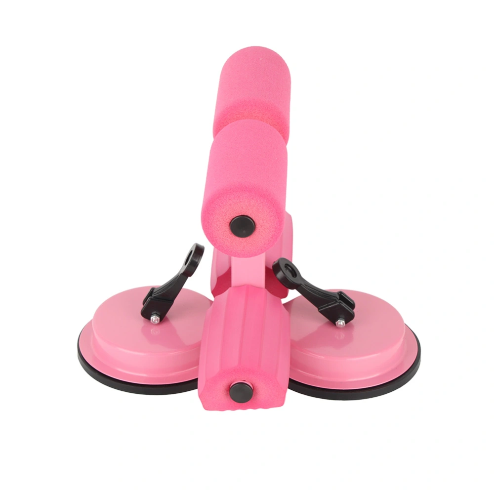 Sit Up Bar Portable Sit Up Assistant Device for Fitness Exercising Abdominal Muscles Full Body Training Double Suction Cup Pink