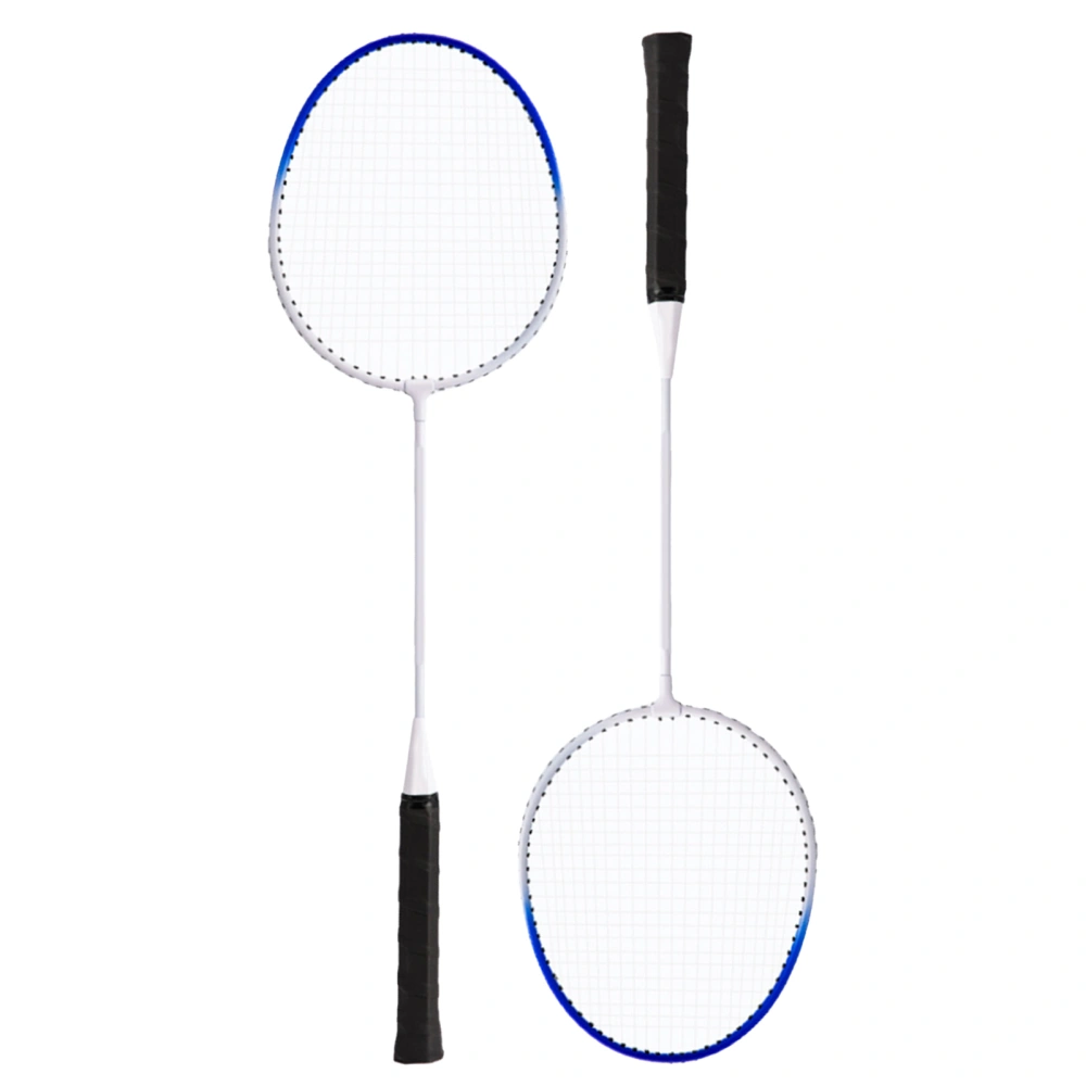 2Pcs Badminton Racket Alloy Ultra Light Sports Accessory for Training Competition Blue