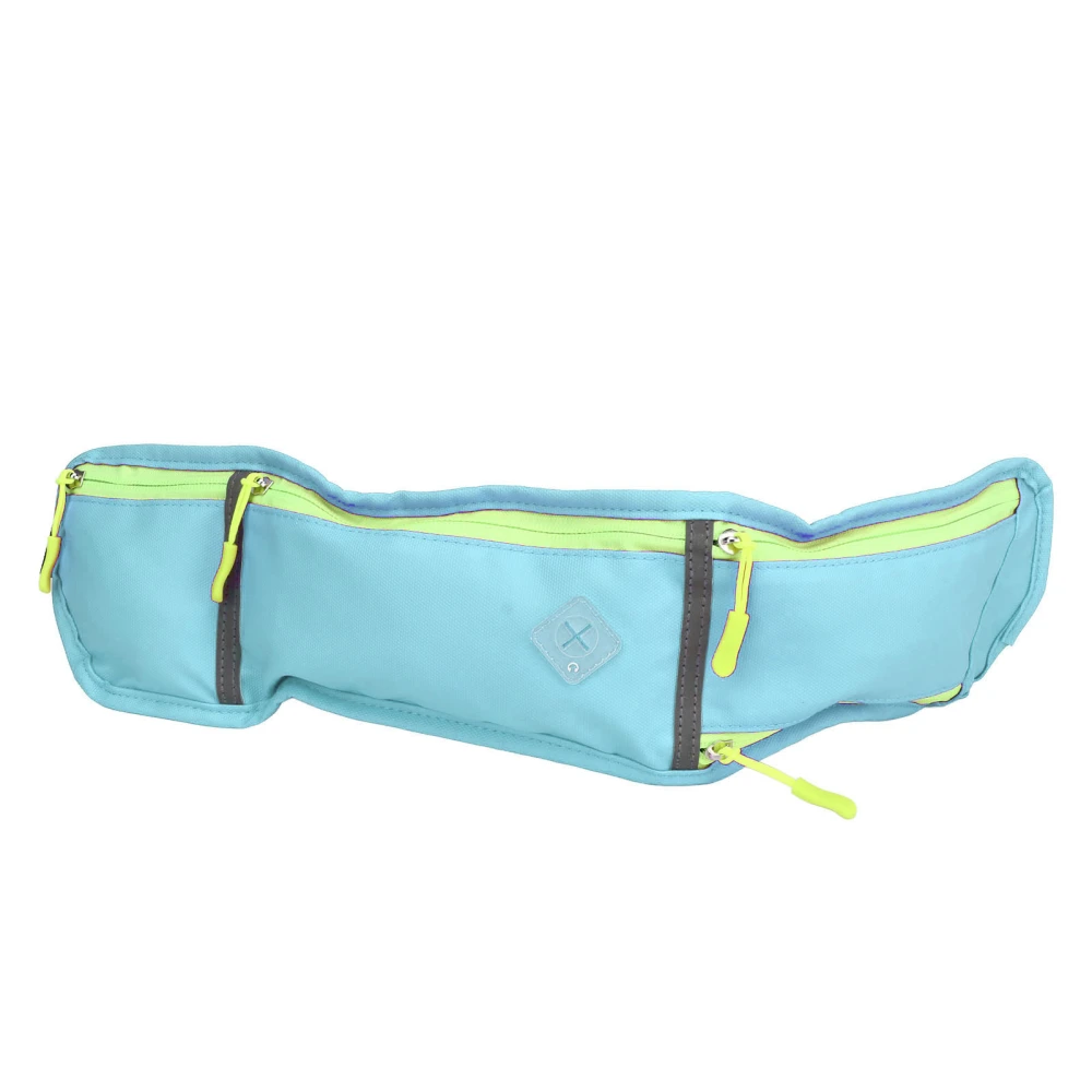 Running Belt Oxford Cloth Waterproof Lightweight Belt Adjustable Reflective Strip Waist Bag for Hiking Cycling Workout Blue