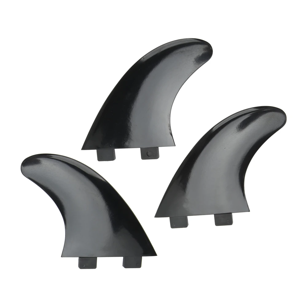 3Pcs Surfboard Fins PVC Quick Release Replacement Tri Fin Set for Longboard Surfboard Paddleboard