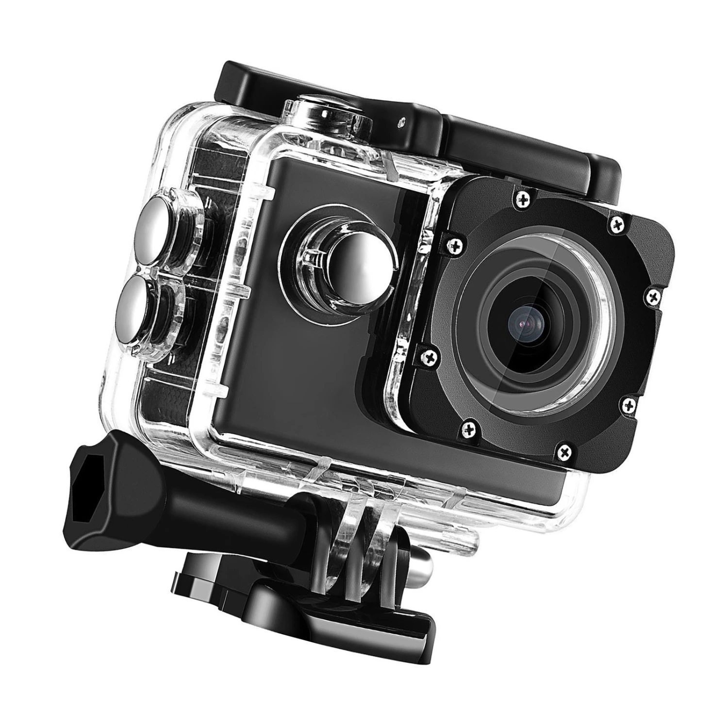 K1080HD 12MP Underwater Waterproof Video Camera Outdoor Bike Diving Sports Action Camera Black