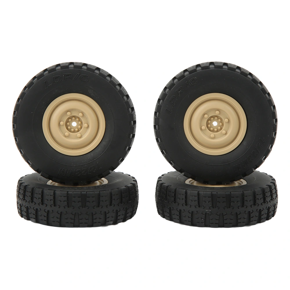 4pcs RC Car Wheels Professional High Performance Replacement RC Tires for Unimog Model P06 RC Car Khaki