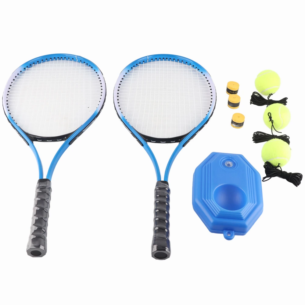 Tennis Trainer Oversize Portable Tennis Practice Set Tennis Practice Training Tool for All Ages Beginners 2 Rackets 3 Balls