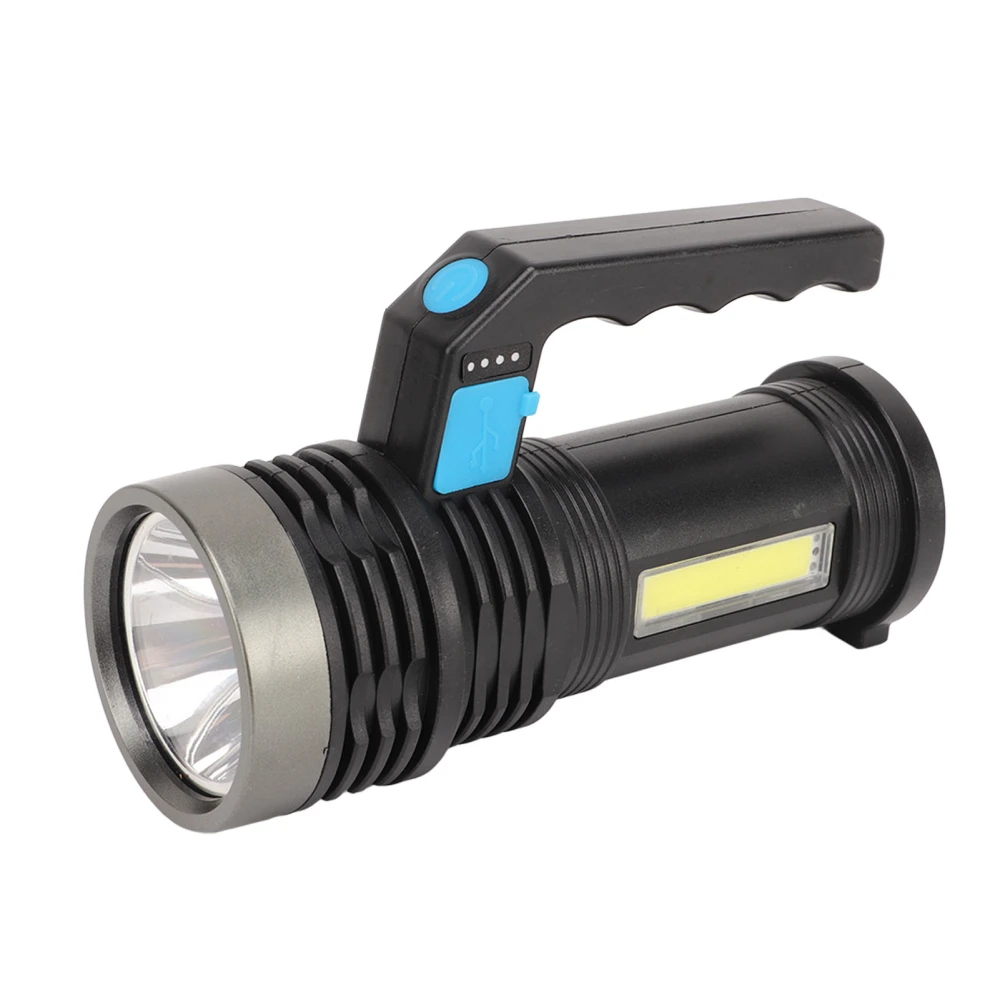 LED Flashlight USB Rechargeable IPX4 Waterproof Aluminum Alloy Portable LED Outdoor Light with COB Side Light