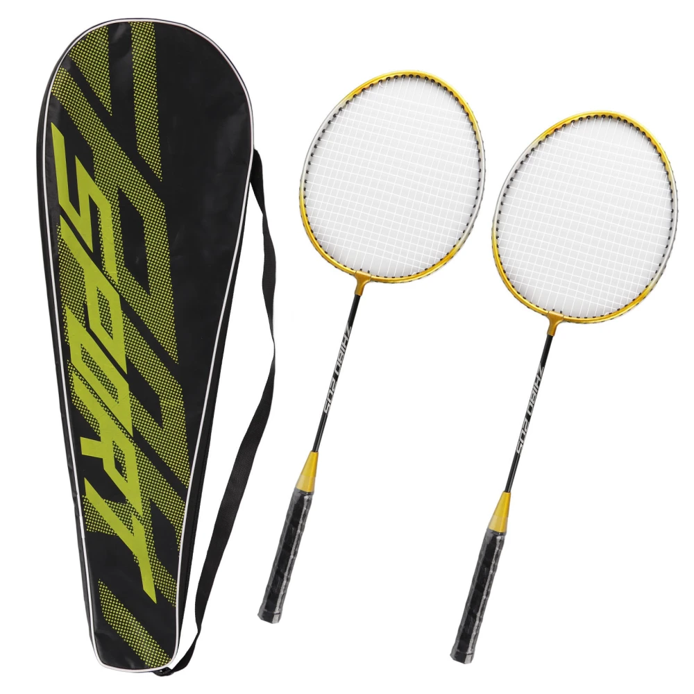 205 Badminton Racquet Split Iron Alloy Badminton Racket Set for Amateur Elementary Training Outdoor Backyards Playground Gym