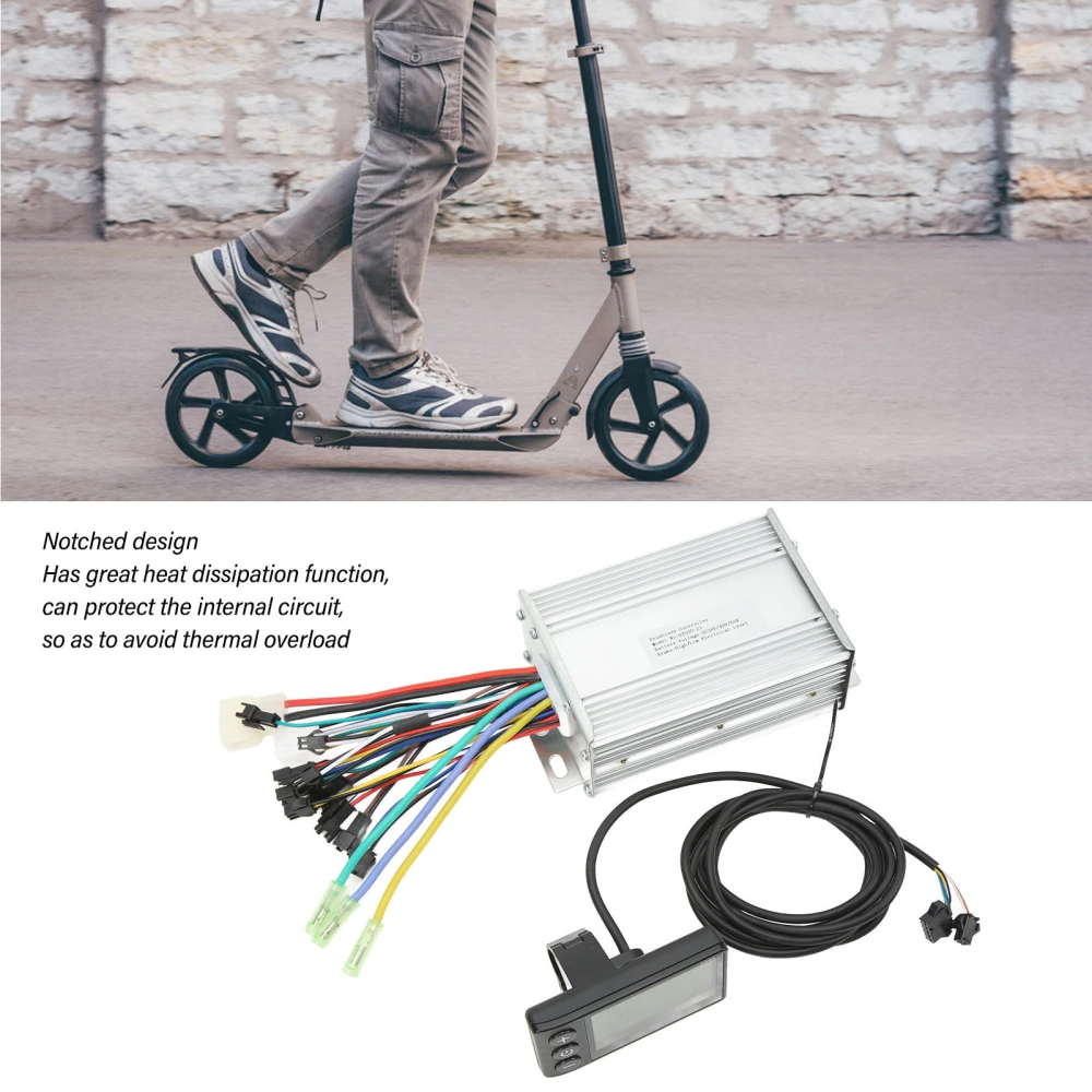 36V 48V 60V 500W Electric Motor Controller with Waterproof Display Panel Speed Controller Kit for Electric Bike Scooter