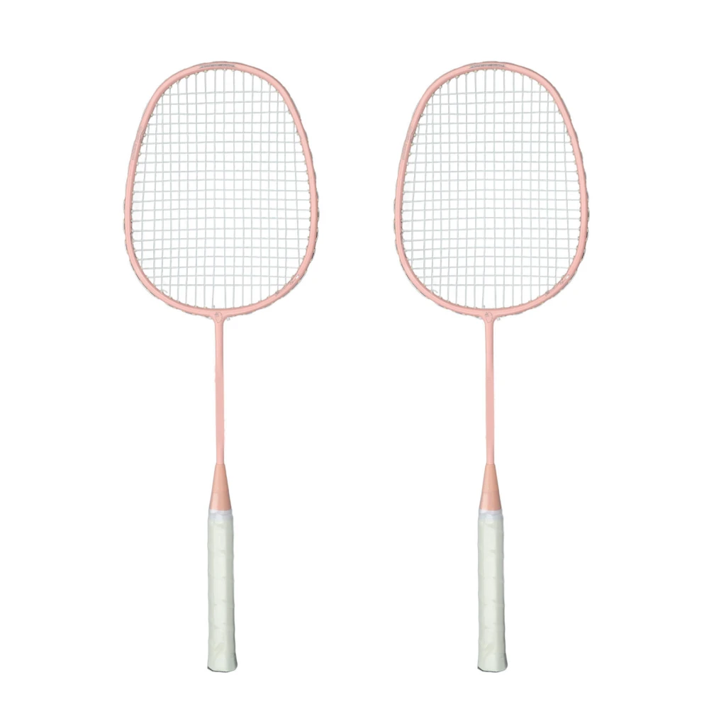 Sports Straight Beat Badminton Racket with Anti Skid Handle Glassy Carbon Alloy Double Badminton Racket for Boys Girls