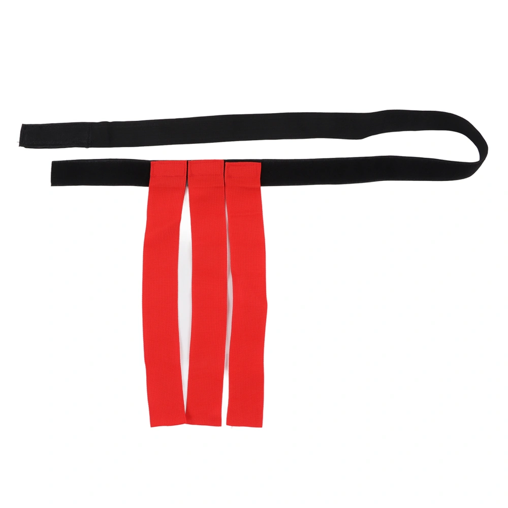 Football Waist Belt Flag Competition Training Waistband Flag Outdoor Sports Pulling Ribbon Red