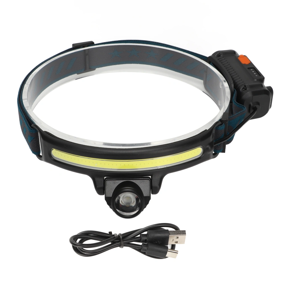 Outdoor COB Floodlight Headlamp Type C Rechargeable LED Headlamp Outdoor Fishing Cycling Running Head Lamp W678 1 Fixed Focus Model