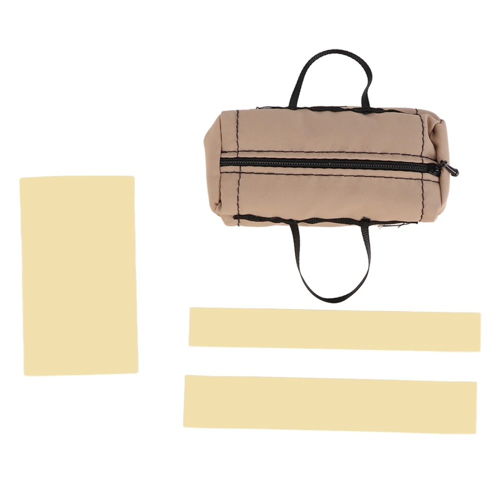 RC 1/10 Mini Luggage Bag Realistic Fine Workmanship Wear Resistant RC Luggage Carrying Bag Khaki