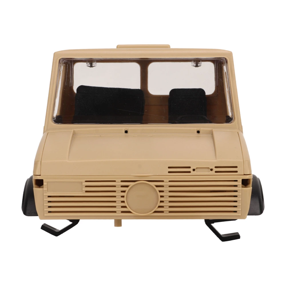 RC Car Head Assembly Plastic Realistic Khaki Remote Control Car Front Head for RC Off Road Vehicle