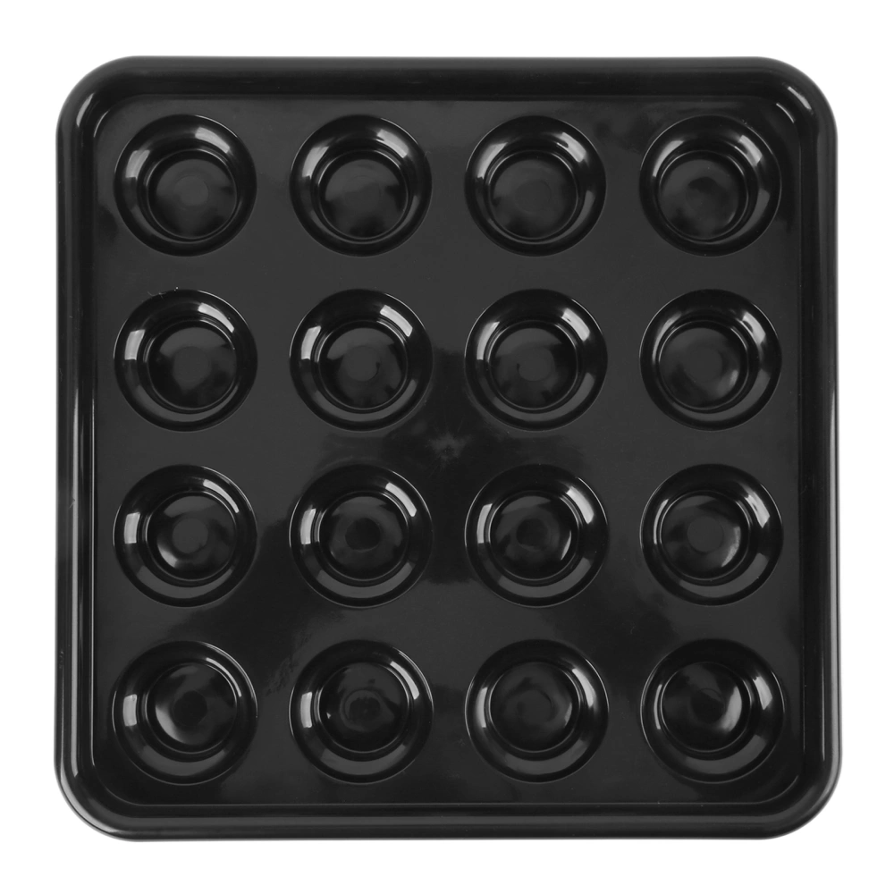 Billiards Tray Thickened Plastic 16 Holes Wear Resistant Shake Proof Billiard Ball Tray