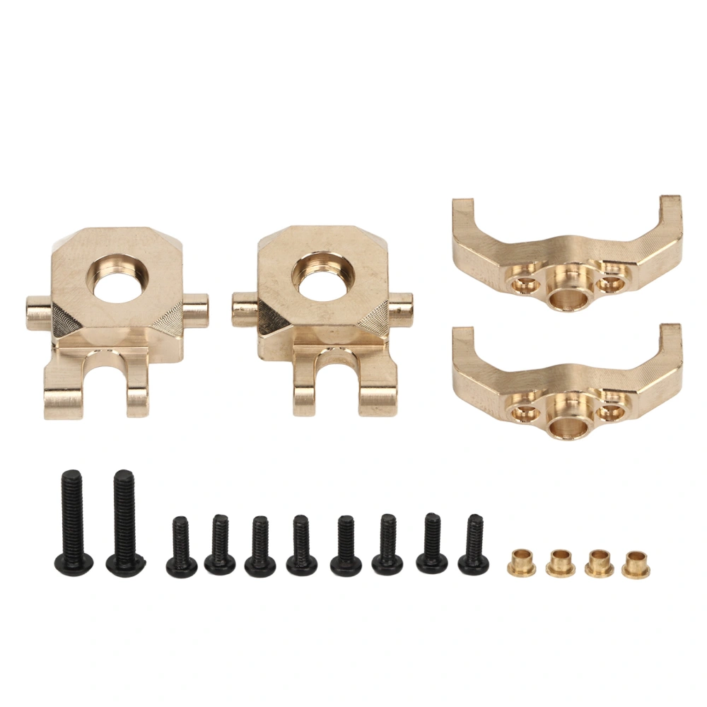 RC Car C Hubs Set Brass High Hardness Rustproof RC Steering Blocks Knuckle for Traxxas 1/18 TRX4M