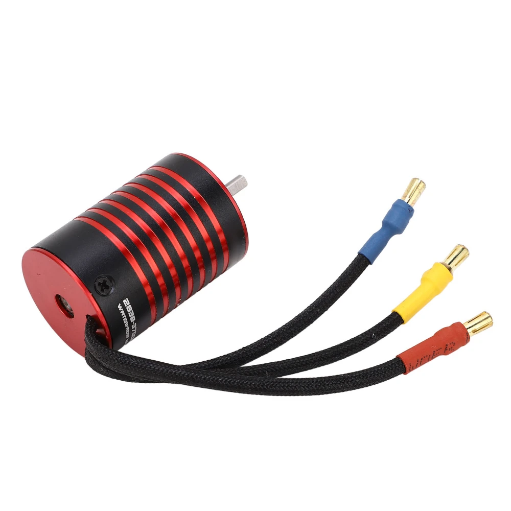 GTSKYTENRC 2838 Brushless Motor 4 Poles RC Brushless Motor for 1/14 1/16 RC Car Part Black Red 3700KV