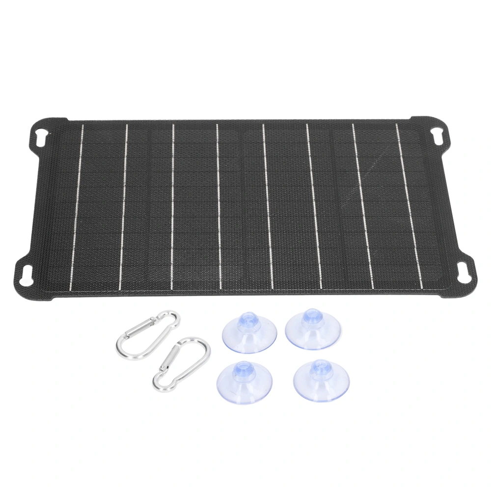 15W Solar Panel Charger Monocrystalline Silicon Portable Solar Panel Kit with Dual USB Output for Mountaineering Hiking Camping