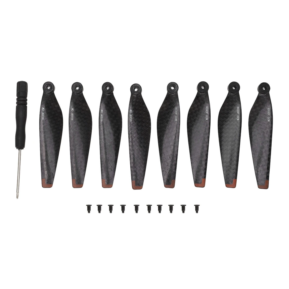 8Pcs Drone Propellers Carbon Fiber Lightweight Drone Blades Replacement for Mini 3 Black