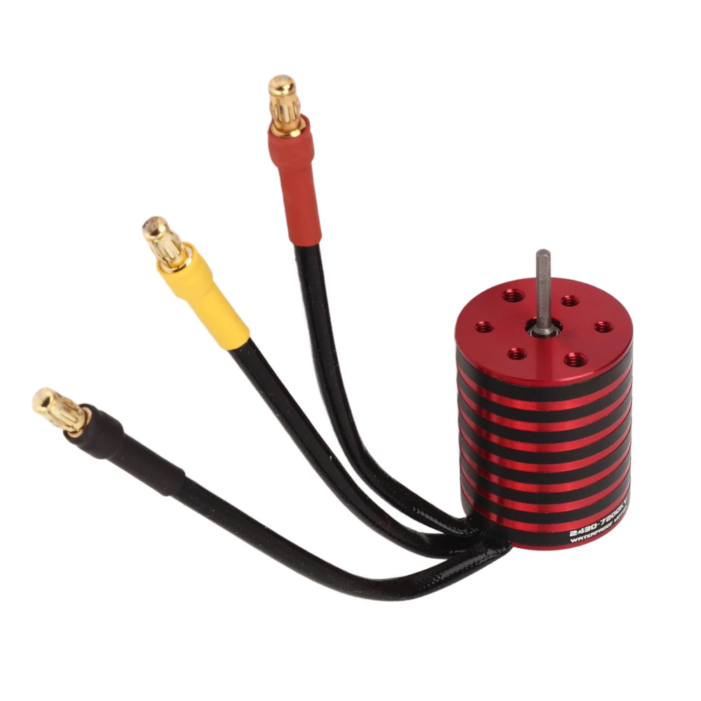 2430 Brushless Motor Large Torsion Fast Heat Dissipation Waterproof RC Car Motor for Traxxas 1/16 1/18 RC Car 7200KV