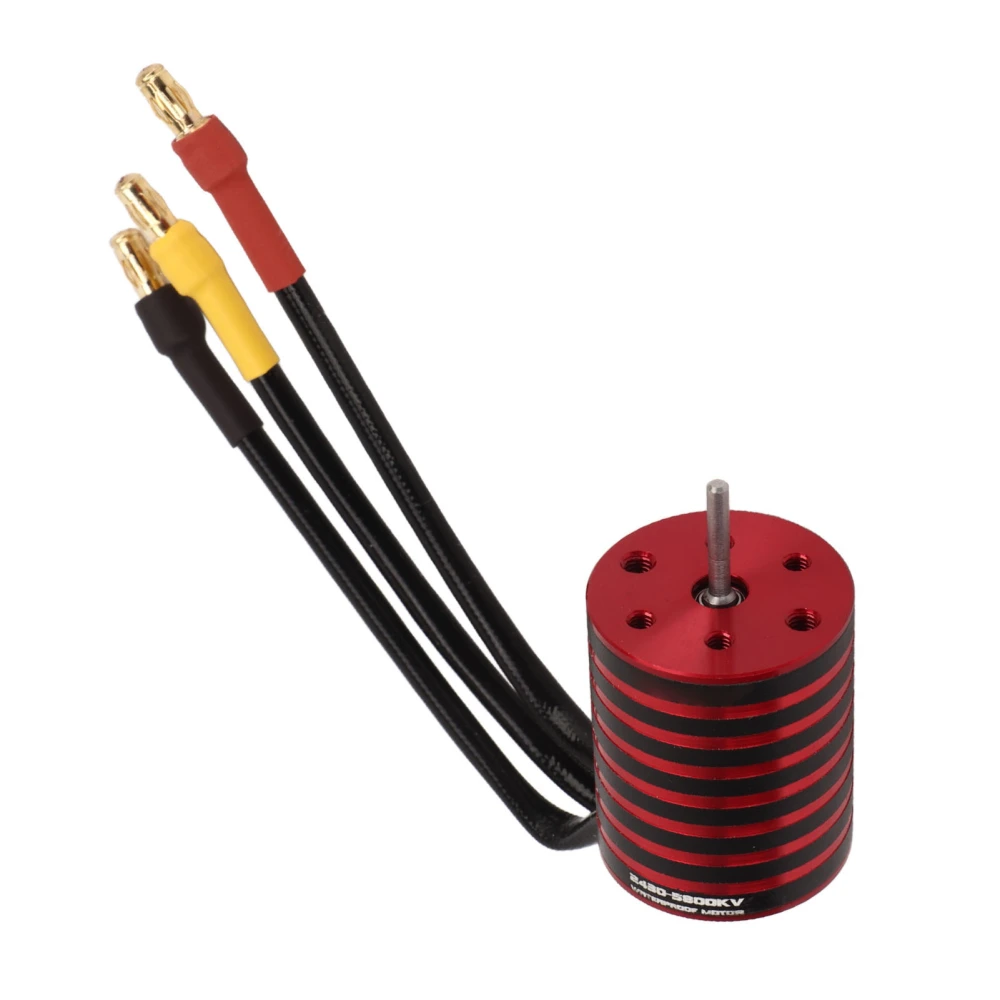 2430 Brushless Motor Large Torsion Fast Heat Dissipation Waterproof RC Car Motor for Traxxas 1/16 1/18 RC Car 5800KV