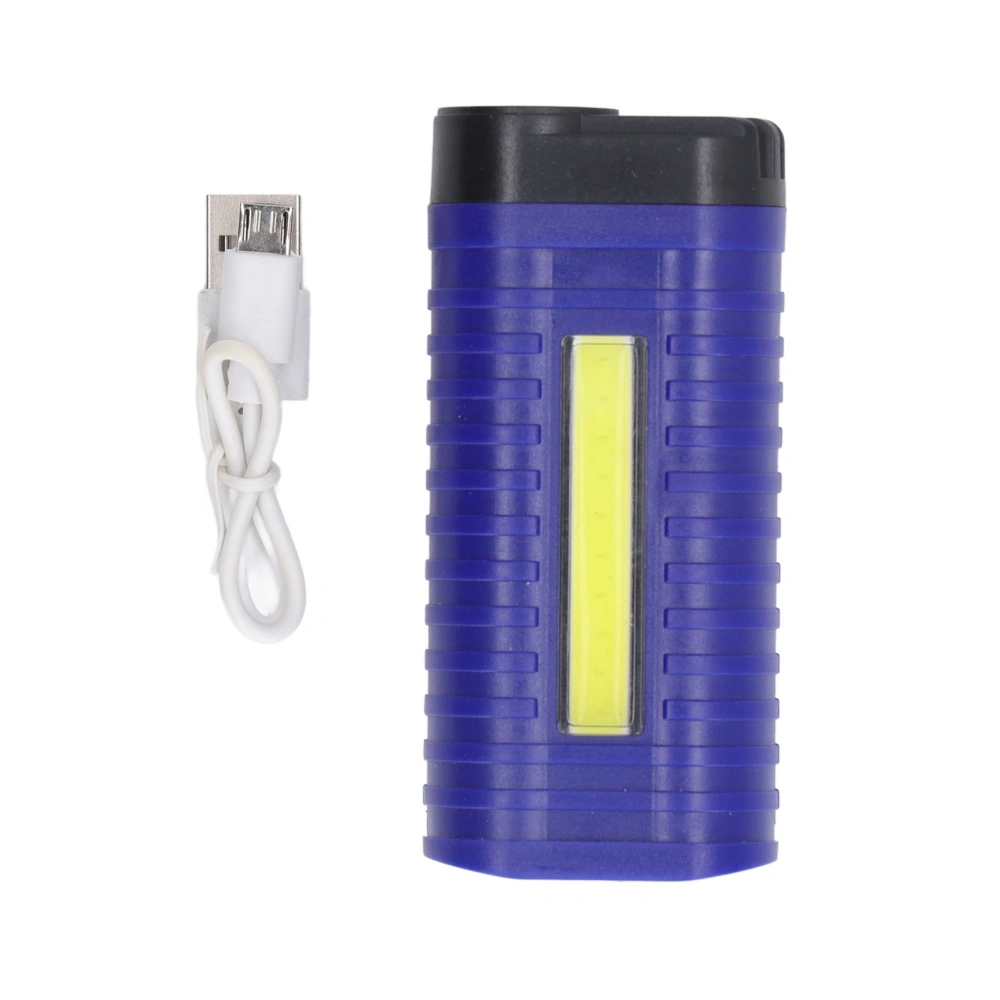 Outdoor Flashlight with Pen Clip LED COB Dual Light Source Flashlight USB Charging Work Lamp