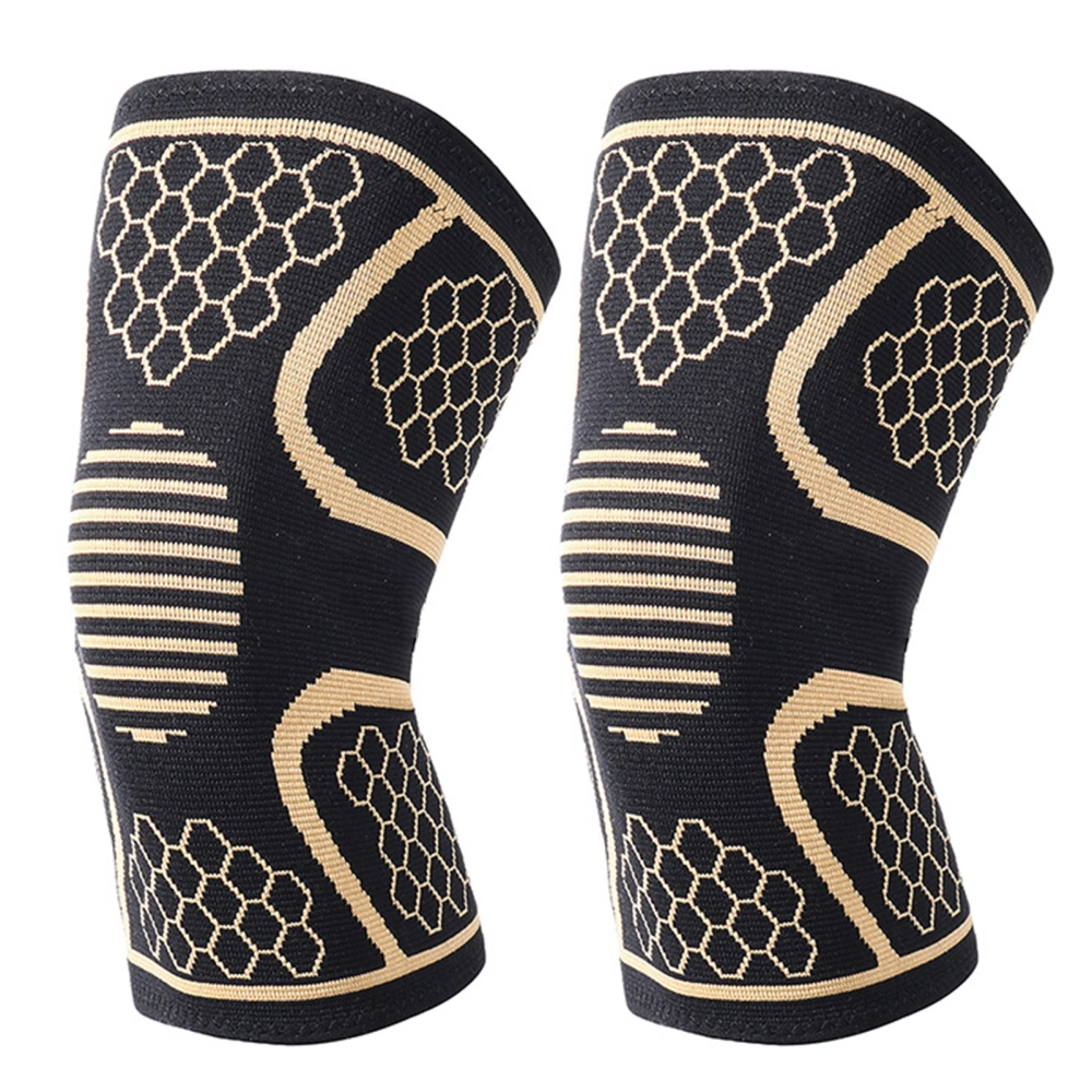 2 Pcs Knee Pads Anti Alip Breathable Shock Absorption Protective Knee Brace Sleeve for Running Hiking Basketball Volleyball M