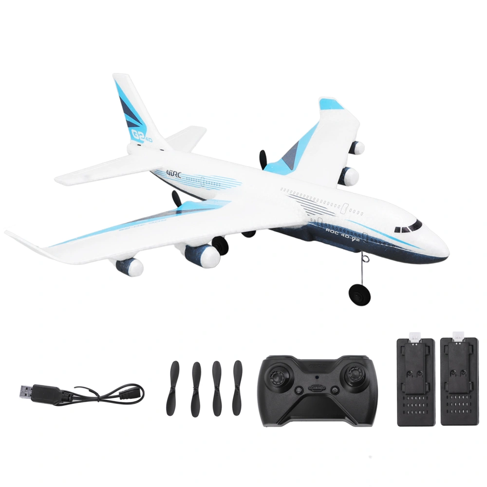 2.4Ghz 2 Channel Remote Control Airplane RC Airplane Glider for Over 14 Years Old Boys Girls Dual Batteries