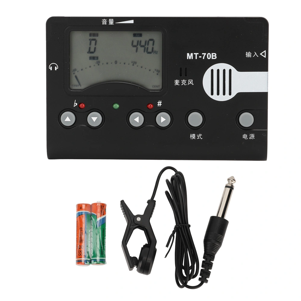 MT 70B Digital Metronome Tuner Tone Generator Guzheng Tuner with Large LCD Display