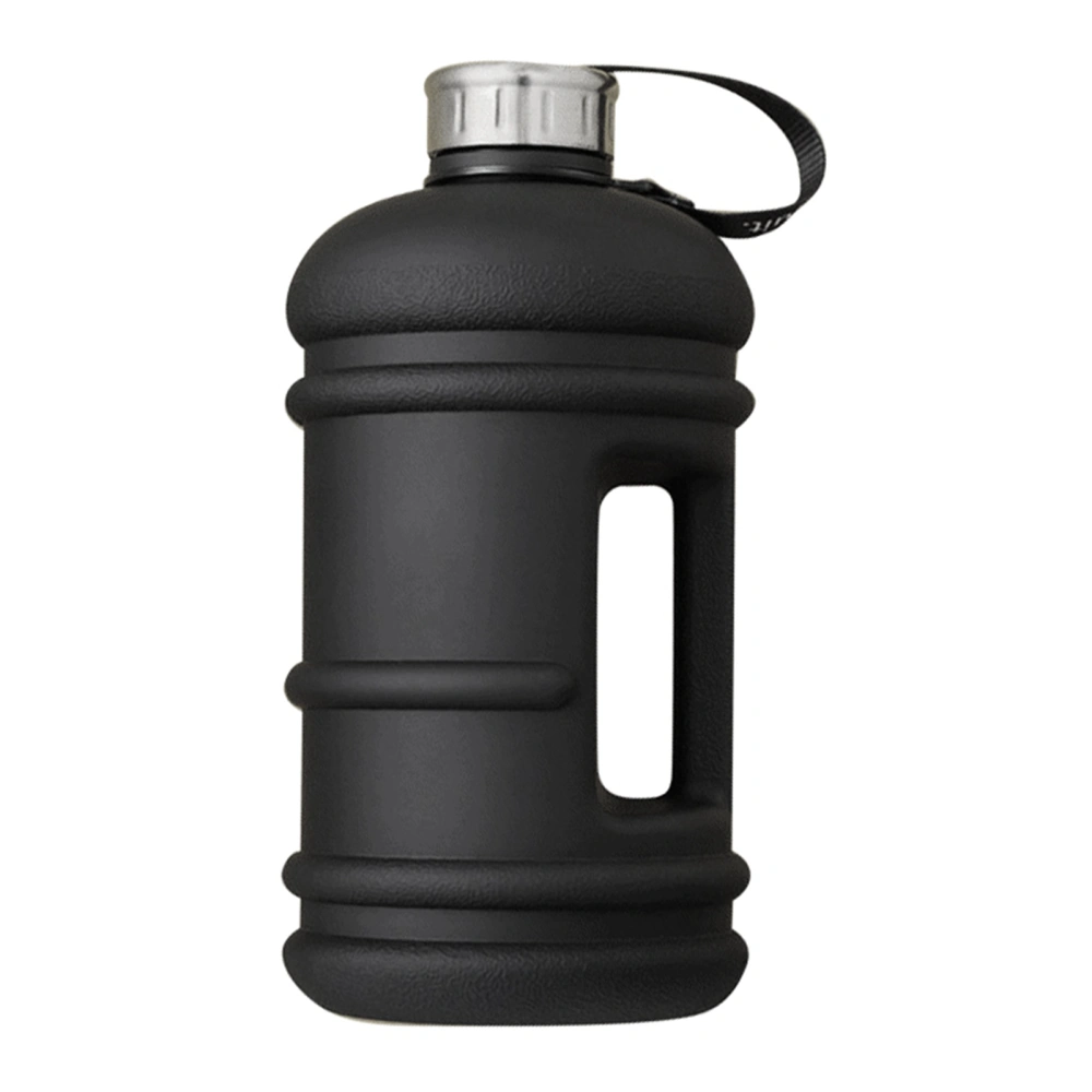 Black Outdoor Sports Fitness Cup Portable Large Capacity Water Cup 2.2L Oversized Plastic Water Bottle