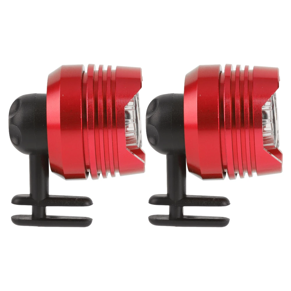 2Pcs Shoes Headlights Aluminum Alloy Battery Powered Multi Purpose Hole Shoes Lights for Cycling Camping Hiking Red