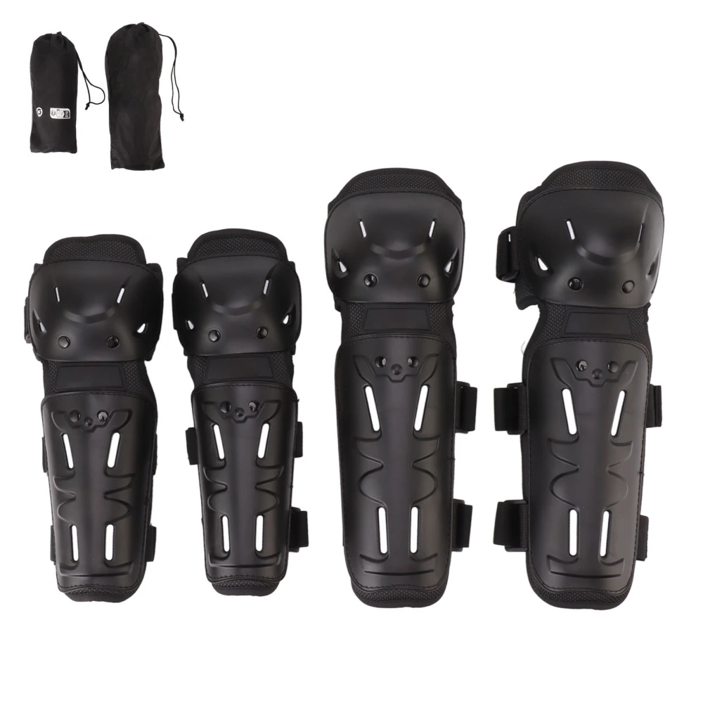 4Pcs Motorcycle Elbow Knee Pads Adjustable Adult Dirt Bike Elbow Knee Protective Guards for Motocross Racing Cycling