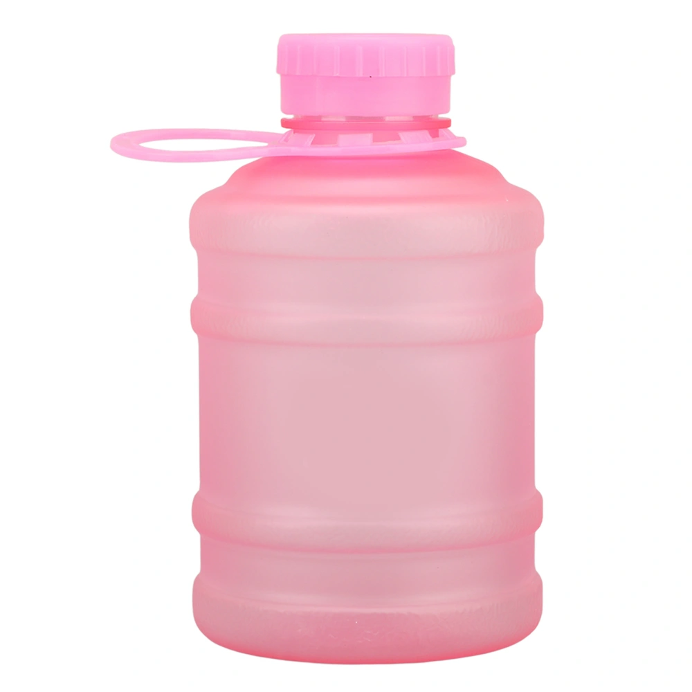 650ml Drinking Jug Portable Large Capacity Frosted Plastic Cute Sports Water Bottle with Carrying Handle Pink