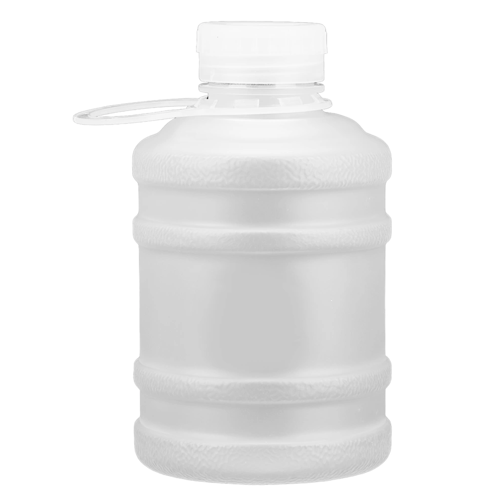 650ml Drinking Jug Portable Large Capacity Frosted Plastic Cute Sports Water Bottle with Carrying Handle White