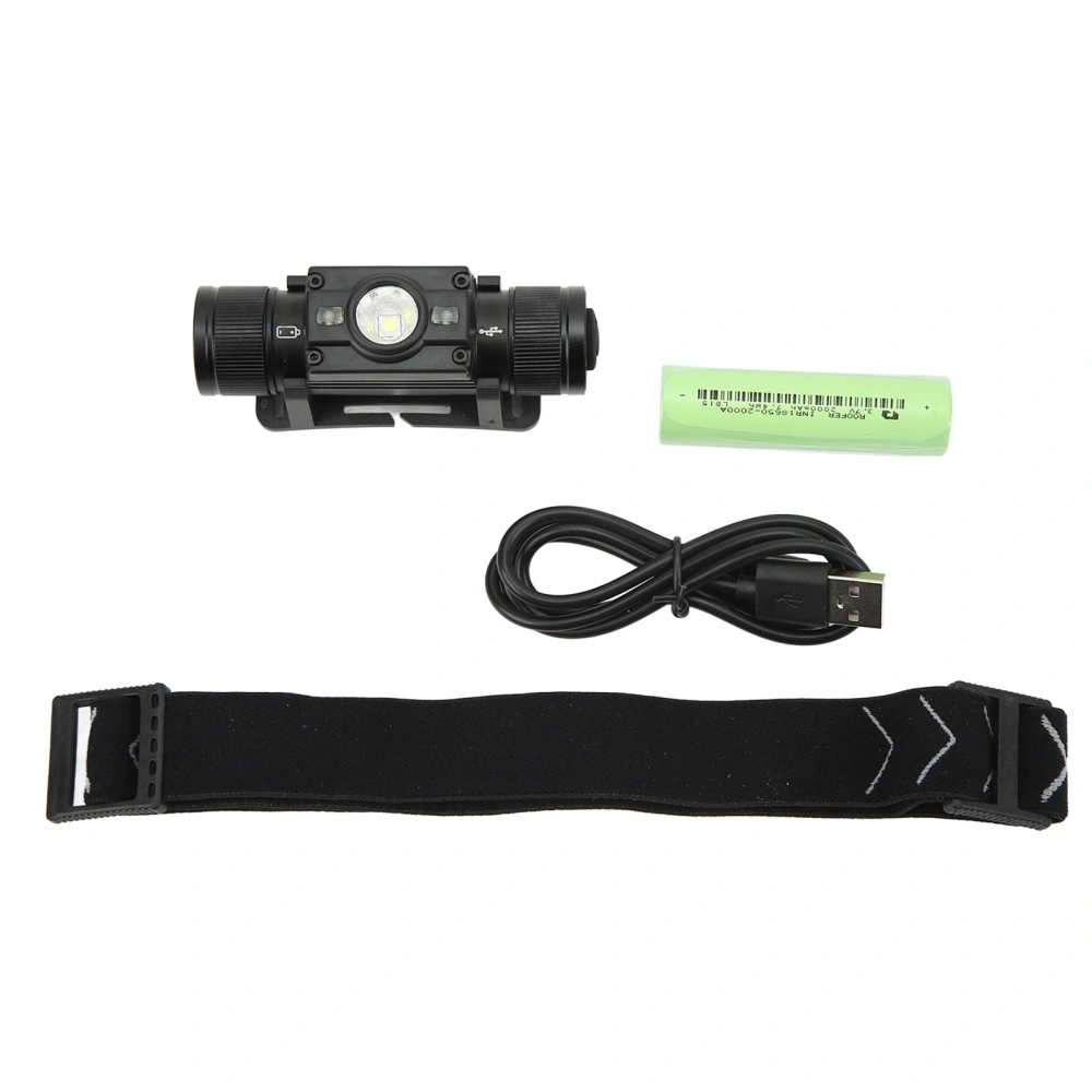 LED Headlamp Flashlight Super Bright USB Rechargeable IPX6 Waterproof LED Head Torch for Outdoor Camping Fishing White Light and Green Light