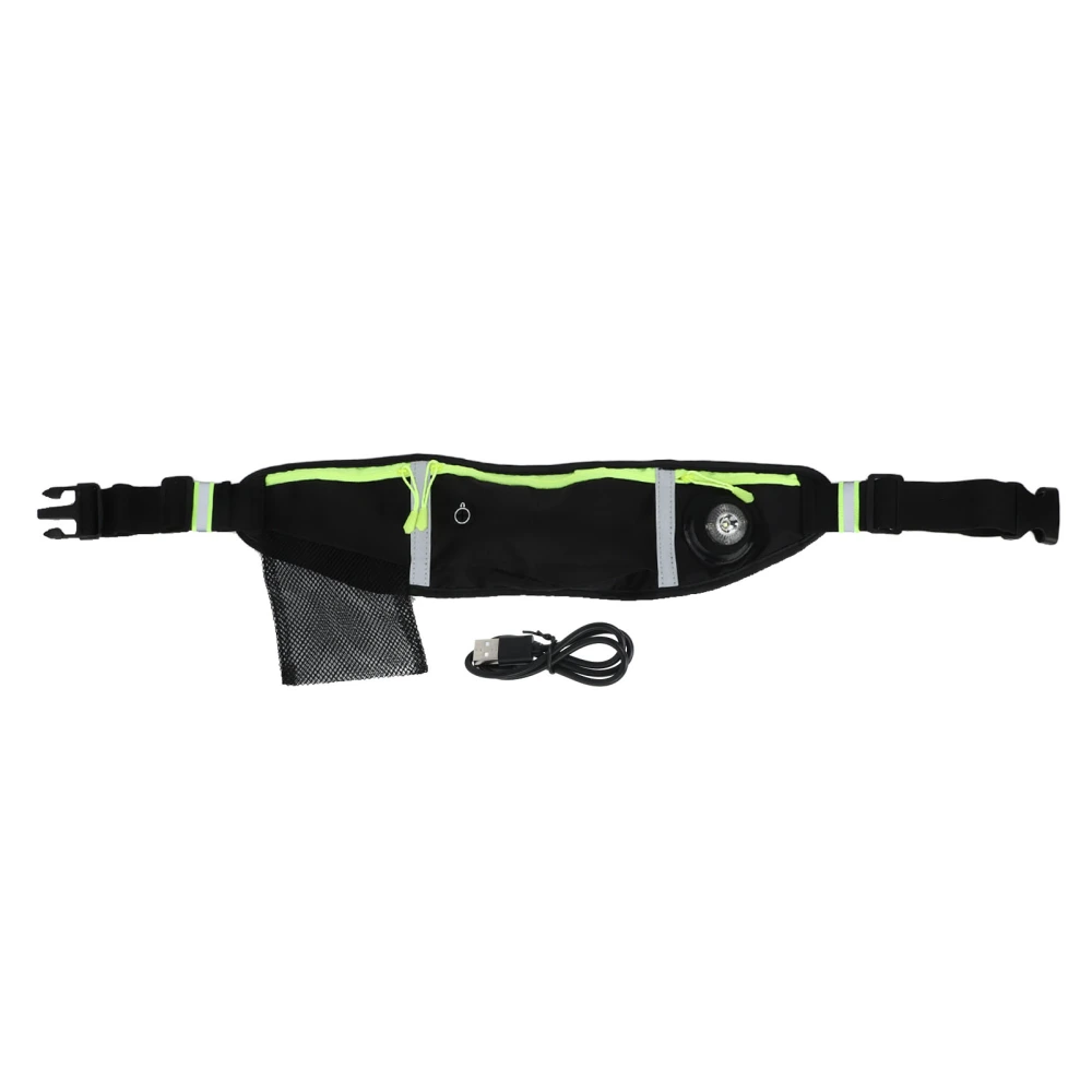 LED Running Belt Pouch IPX5 Waterproof 4 Level Lighting LED Light Waist Bag for Outdoor Riding