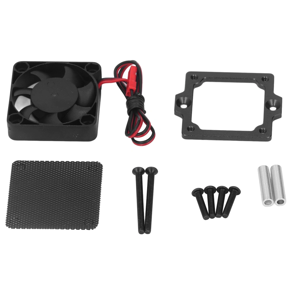 RC Car ESC Cooling Fan DC 5V Plastic Aluminum Alloy Stable High Safety ESC Heat Sink for Traxxas 1/10 RC Toy Black