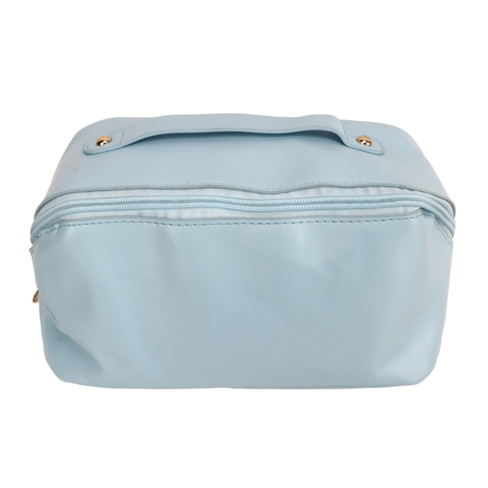 Outdoor Makeup Bag Large Capacity Cosmetics Storage Bag Organ Pillow Shape Travel Toiletry Bag Blue