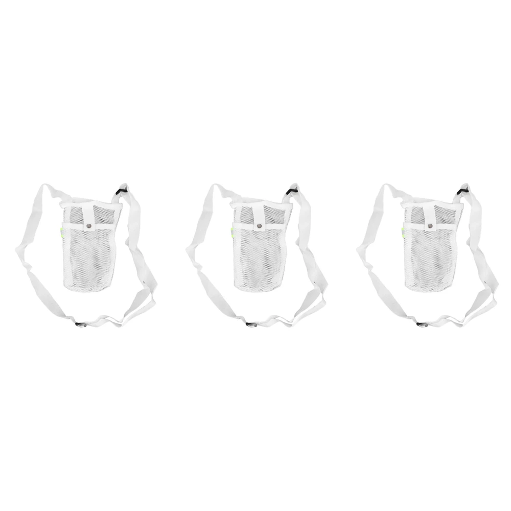 3Pcs Water Bottle Holder Carrier with Adjustable Shoulder Strap Bag Sling Sleeve for Sports Gym Hiking Camping Walking White