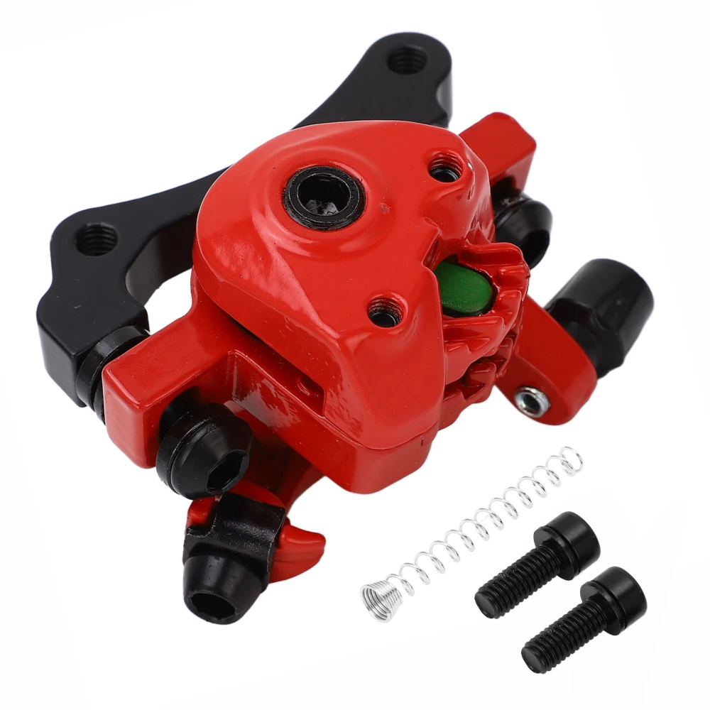 Electric Scooter Disc Brake Right Side Aluminum Alloy Electric Scooter Mechanical Brake Caliper Replacement Parts 10inch Red