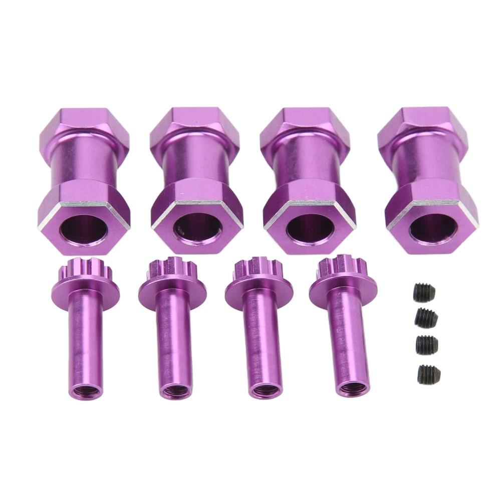 4PCS 12mm RC Wheel Hex Hub with 20mm Offset Extension Crawlers Wheel Hex Drive Adapter for 1/10 RC Crawler Repairing and Upgrading Purple