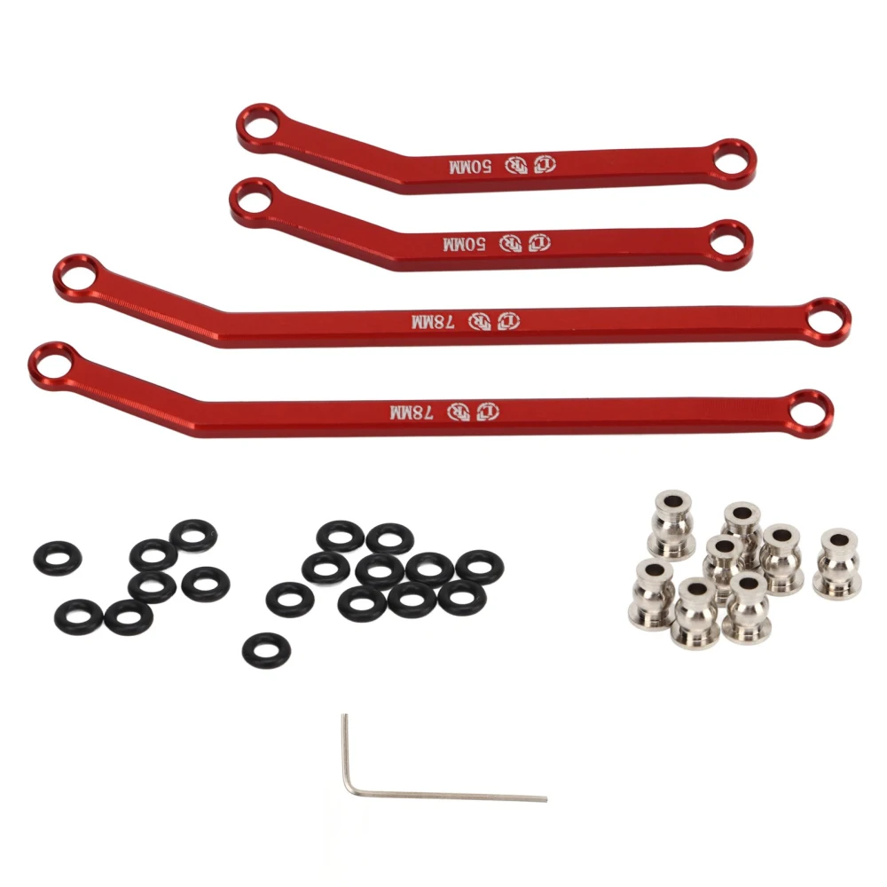 RC Chassis Links Set Aluminium Alloy RC Lower Links For AXIAL 1/24 SCX24 Replacement Red