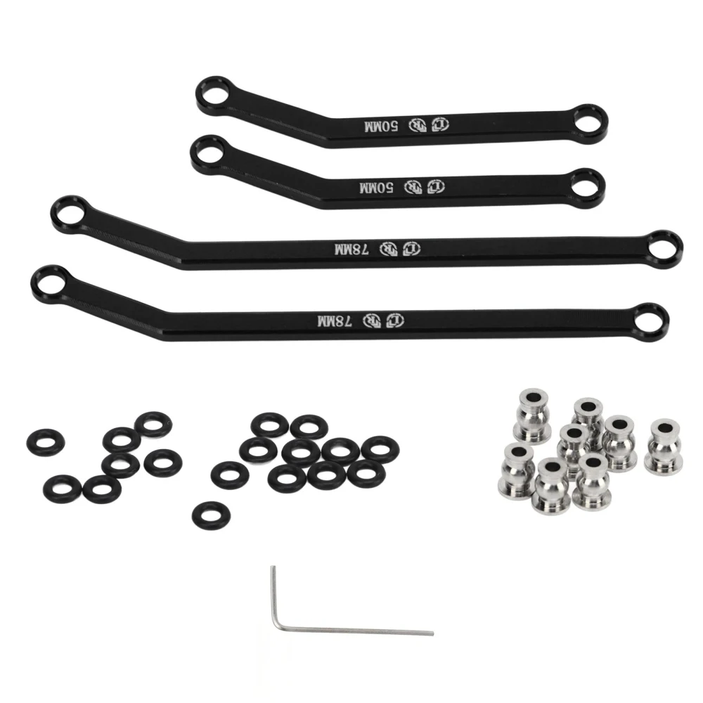 RC Chassis Links Set Aluminium Alloy RC Lower Links For AXIAL 1/24 SCX24 Replacement Black